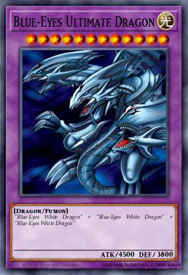 Blue-Eyes Ultimate Dragon, a purple-bordered Fusion Monster