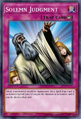 Solemn Judgment, an example of a Counter Trap Card