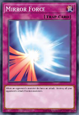 Mirror Force, an example of a Normal Trap Card