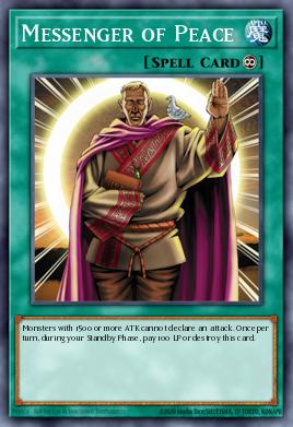 Messenger of Peace, an example of a Continuous Spell Card